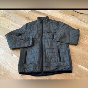 Faherty Men's Green Quilted Puffer Jacket Medium